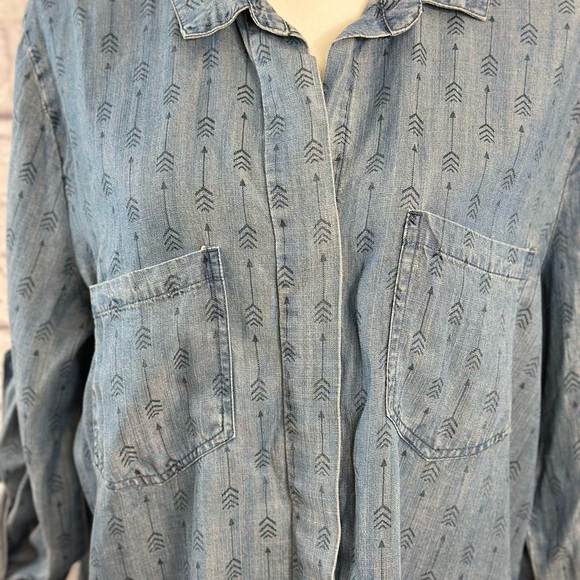 English Laundry Blue Chambray Button-Up Shirt Size L Great Pre-Owned Condition - Picture 2 of 11